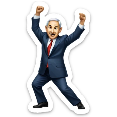 Benyamin Netanyahu dancing sticker