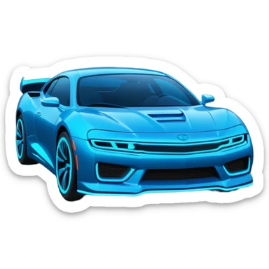 car with neon lighting sticker