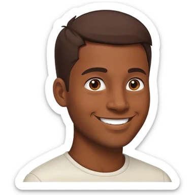 man smile , side view sticker