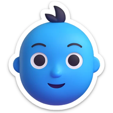 blue avatar emoji sticker