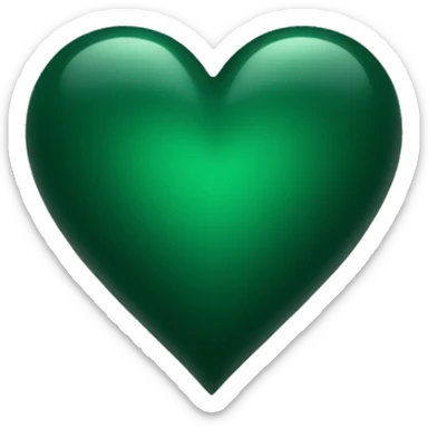 dark green heart sticker