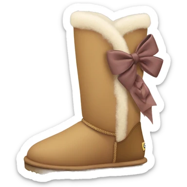 Ugg boots with a bow sticker