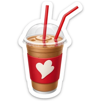 strawberry biscoff drink with lid and straw without face sticker