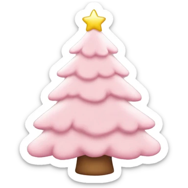 light pink christmas tree sticker