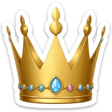 peace shaped crown sticker