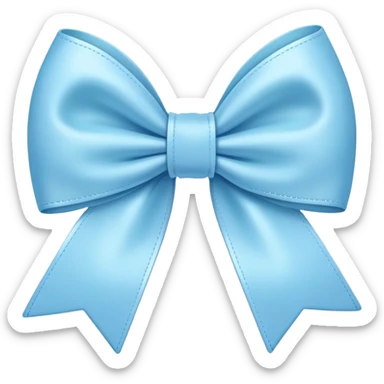 muted light Pastel blue bow  sticker
