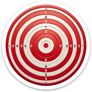 Red-white bullseye target board sticker