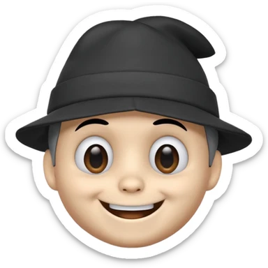 Jake E Boo 3d animated Head looking cool sticker