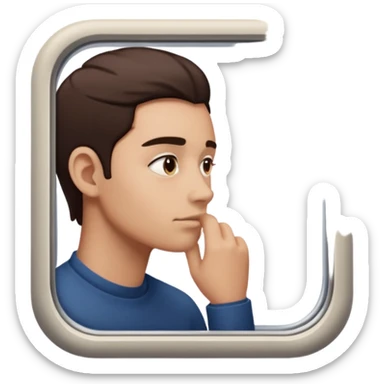 looking out a window sticker