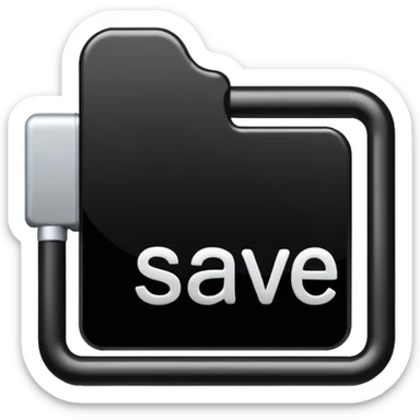 Black Save sign sticker