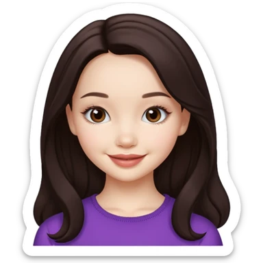 Dove Cameron with dark brown hair sticker