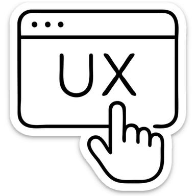 UX design icon, 24 by 24 px, 1 px stroke sticker