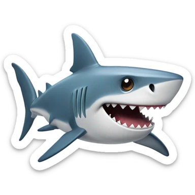 A shark waving goodbye  sticker