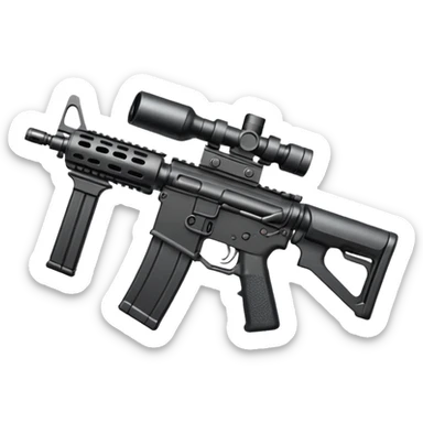 ar 15 with gun spray sticker