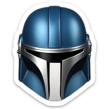 Blue mandalorian helmet sticker