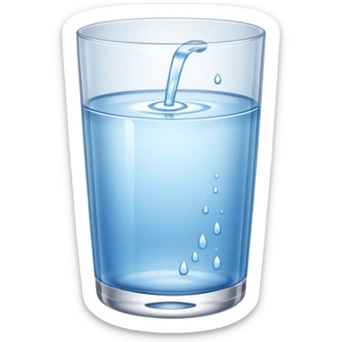 glass of water sticker