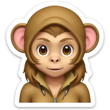 Gaming female monkey sticker