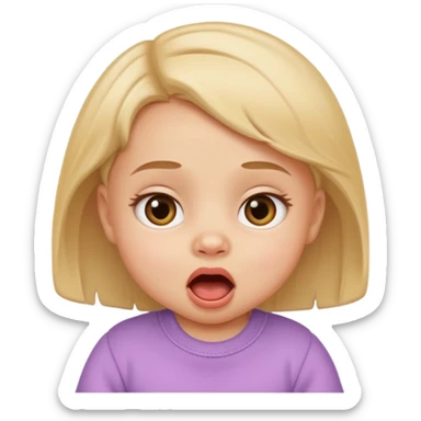 Bebe mujer con caras graciosas sticker