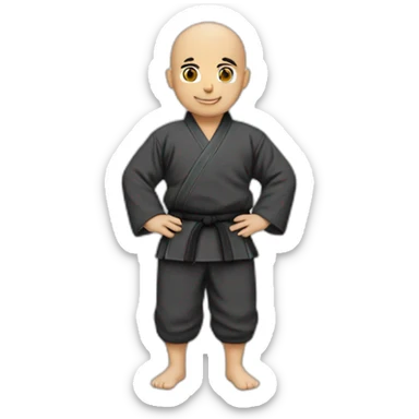 Bald Lebanese in kata and dojo suit sticker