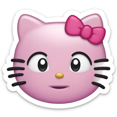 Hello kitty face sticker