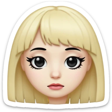 emoji with emo bang sticker