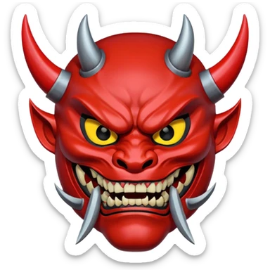 make an oni mask sticker