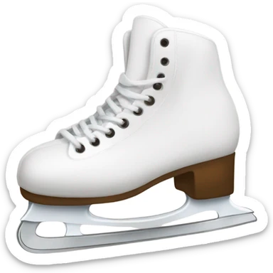 two winter white skates with brown laces on one direction  sticker