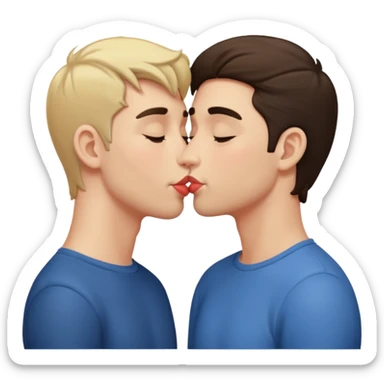 Two guys kissing  sticker