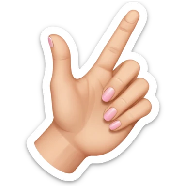 This emoji:🤙 but the lowest tumb is cut sticker