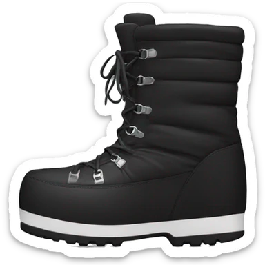 Black moon boot sticker