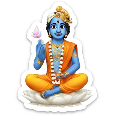 Krishna with Sudarshan chakra  sticker