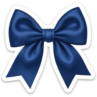 Navy blue bow sticker