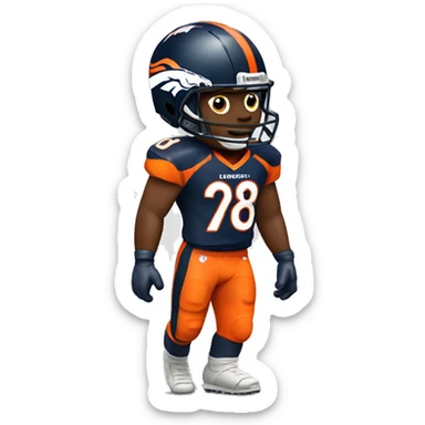 NFL football player, Denver broncos, touchdown   sticker