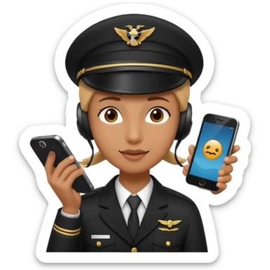 a phone as pilot sticker