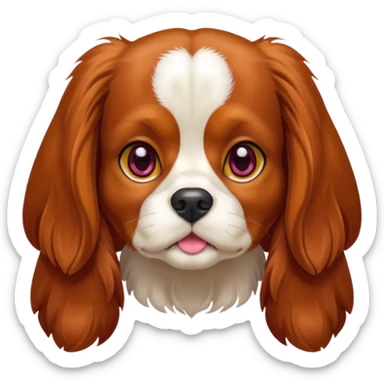 Ruby cavalier King Charles  sticker