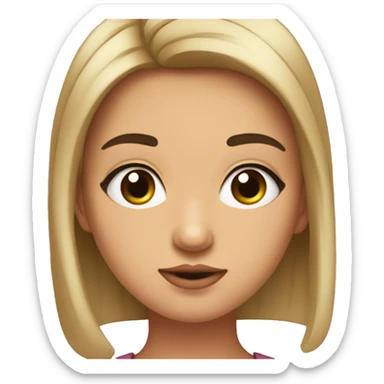 25 year old chubby cheeks square face big lips big eyes thick uneven eyebrows two block haircut sticker