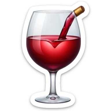 Maroon red wine heart sticker