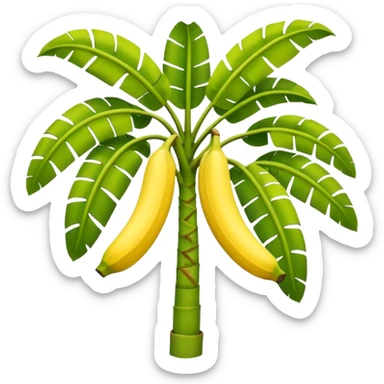 Banana tree, negative banana. sticker