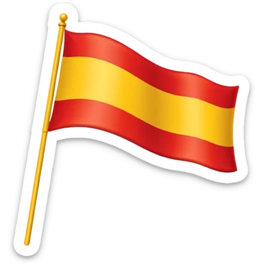 Flag emoji with 1:1 yellow red colour  sticker