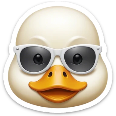 Duck wearing sunglasses as if it’s blind sticker