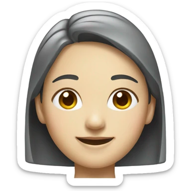 chinese architect girl smiling sticker