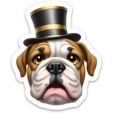 new years eve bulldog sticker