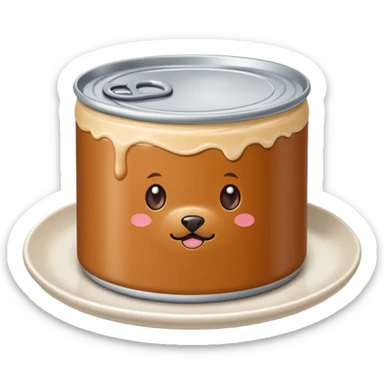 Freshpet, wet, pate, on a plate , shape of a can, moist, soft sticker