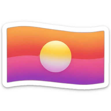 Sunset lesbian flag sticker