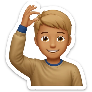 Un muchacho asiendo el dab sticker