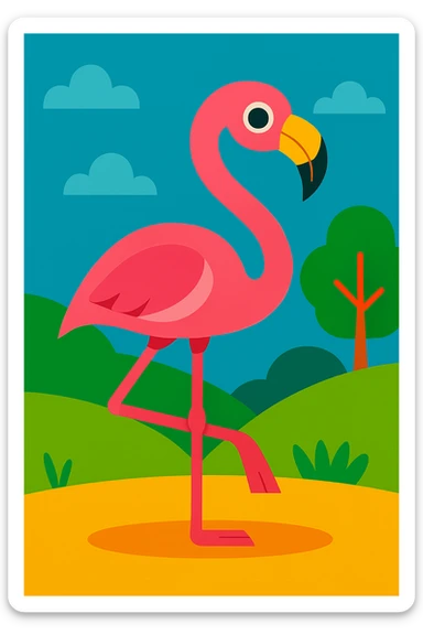 Flamingo sticker