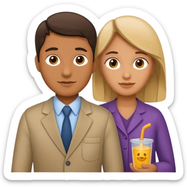 A pair of working parents sticker