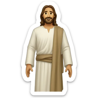 Jesús con un leproso sticker