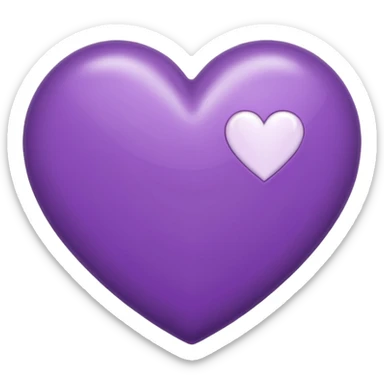 A purple heart with a J in it sticker