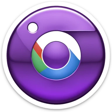 dark purple google chrome logo sticker